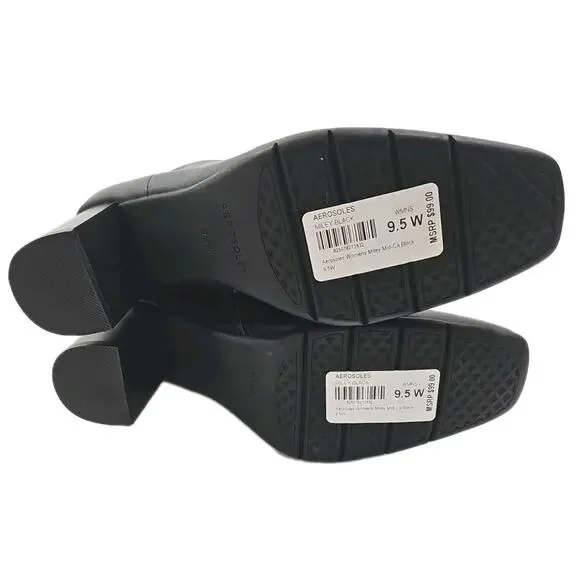 Aerosoles ~Woman Size 9.5W~ Black Miley Mid-Ca Ankle Boots NWOB. - Picture 2 of 14